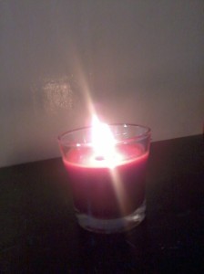 This is a picture of one of my candles. I love candles!
